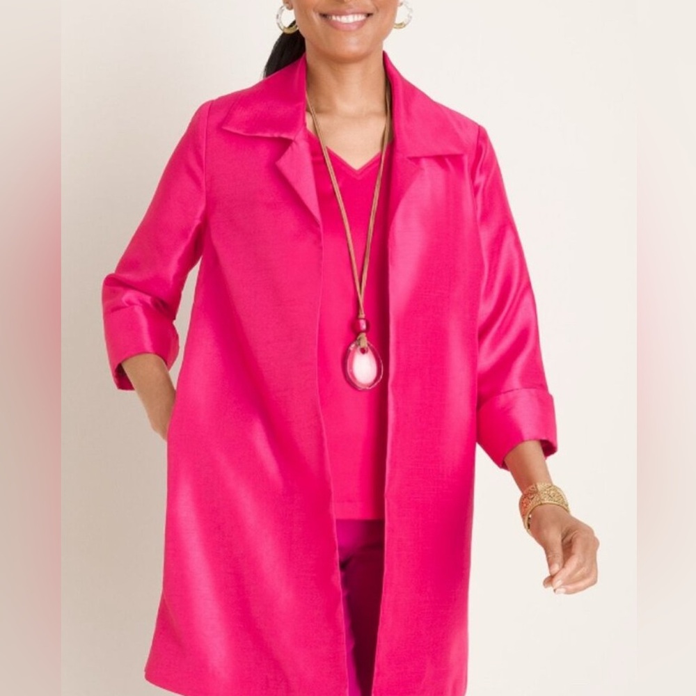 Beautifulful bright pink satin jacket